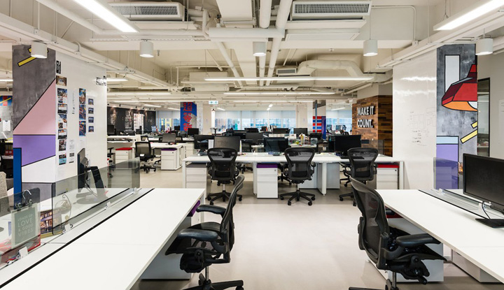 時尚、干練的上海辦公室裝修風格比較受歡迎